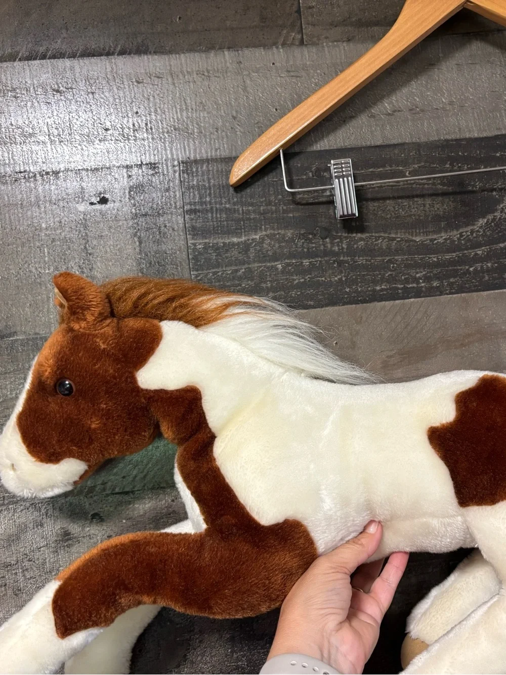 Vintage Breyer 2004 Large Lying Paint Pony/ Pinto Horse Stuffed Plush 22”